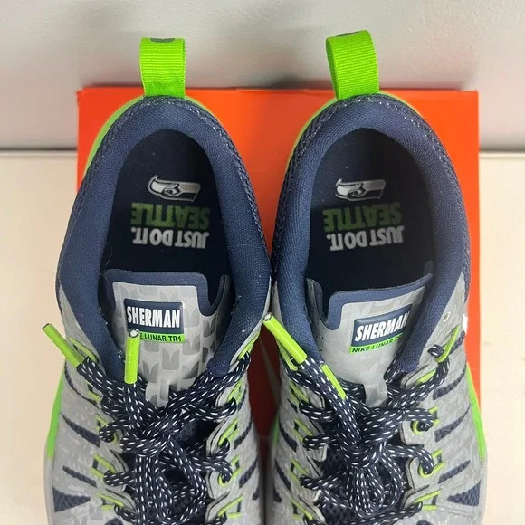 Nike Lunar TR1 Amp Richard Sherman Seattle Seahawks Size 10 654283-401 - RARE